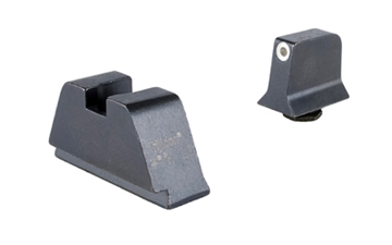 Picture of Trijicon Suppressor/Optic Height, Night Sights, White Front with Metal Rear & Green Lamps, Fits Glock 17,19,22,23,24,26,27,31,32,33,34,35,39 GL201-C-601136 GL201C601136