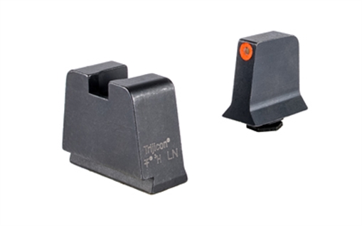 Picture of Trijicon Suppressor/Optic Height Sights Green/Tritium Orange Outline Front Sight-Black/Blank Rear Sight Glock 42/43/43X Slim Frame GL243C601146