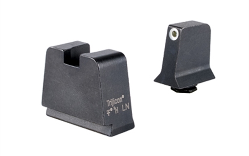 Picture of Trijicon Suppressor/Optic Height, Night Sights, White Front with Metal Rear & Green Lamps, Fits Glock 42,43,43X,48 GL243-C-601144