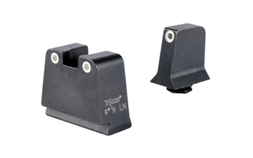 Picture of Trijicon Suppressor/Optic Height, Night Sights, White Front with White Rear & Green Lamps, Fits Glock 42,43,43X,48 GL243-C-601140