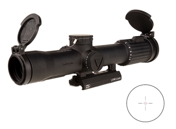 Picture of Trijicon SCO VCOG Rifle Scope 1-8x28 FFP Red MRAD Tree Illum. Black with Flipcaps VC18-C-2400012