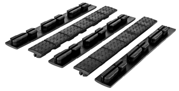 Picture of Trinity Force Universal Keymod/MLok Rail Cover Black Heat Resistant Rubber 4.7" L x 0.6" W MNRKB