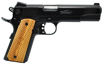 Picture of TriStar American Classic II 1911 45 ACP 8+1, 5" Stainless Steel Barrel, Blued Serrated Steel Slide, Blued Steel Frame w/Beavertail, Wood Grip 85610
