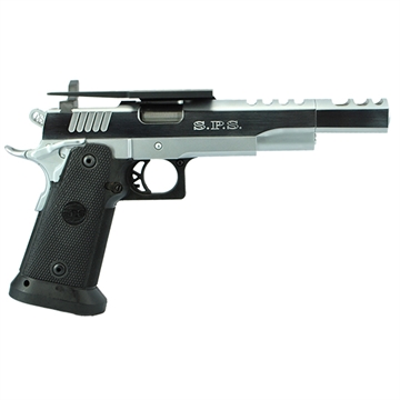 Picture of TriStar SPS Vista Long 1911 38 Super 21+1, 5.50" Black Match Grade Threaded Barrel, Chrome Ported/Serrated Steel Slide, Chrome Steel Frame w/Beavertail, Black Polymer Grip 85680