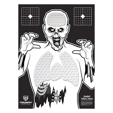 Picture of Triumph Systems Threat Down Reactive Splatter Target Zombie Hanging Paper 30"H x 22"W 031513001