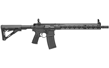Picture of TROY Industries SPC A4, Semi-automatic, AR, Billet (No Forward Assist), 223REM/556NATO, 16" Barrel, Muzzle Brake, Black Anodized Finish, 15" MLOK Rail, Troy Grip, Magpul CTR Stock, Front/Rear Flip Sights, 30Rd SCAR-CA4-16BT-B1