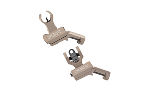 Picture of TROY Industries 45 Degree Battle Sight, Fits Picatinny, Flat Dark Earth, HK Front Sight and Round Rear SSIG-45S-HRFT-00