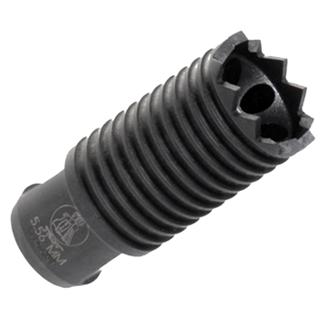 Picture of Troy Ind Claymore Muzzle Brake Black Steel with 1/2"-28 tpi Threads & 2.25" OAL for 5.56x45mm NATO AR-Platform SBRACLM05BT00