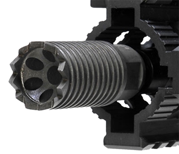 Picture of TROY Industries Claymore Muzzle Brake, Not Compatible with any M-14/M1A rifles, 7.62 NATO/.308/6.8, (5/8 X24 TPI), Black SBRA-CLM-06BT-00 SBRACLM06BT00