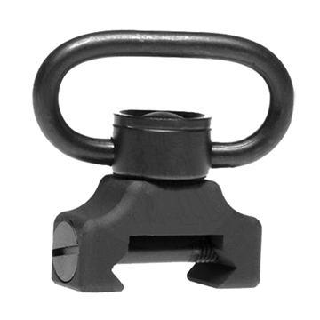 Picture of TROY Industries QD360, QD Sling Mount with Swivel, 360 Degree Push Button, Black Finish, Fits Battlerail SMOU-PBS-00BT-00 SMOUPBS00BT00