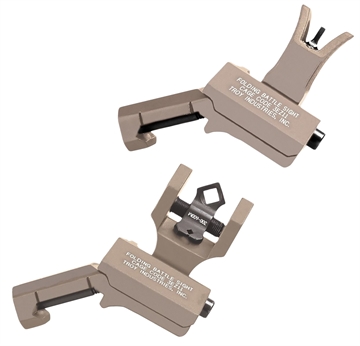 Picture of Troy Ind 45 Degree Offset Battlesight Set Flat Dark Earth Anodized M4 Front & Dioptic Rear SSIG-45S-MDFT-00