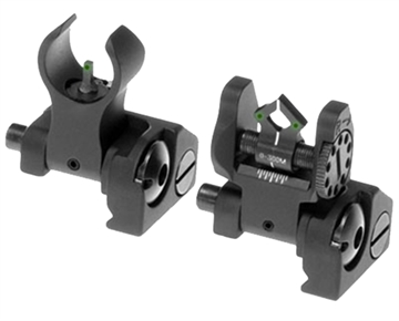 Picture of Troy Ind Tritium Micro BattleSight Set M4 Front & Dioptic Rear Black Hardcoat Anodized SSIGMCMSTBT01