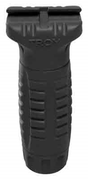 Picture of TROY Industries Battle Ax CQB Grip, Fits Picatinny, Lightweight Polymer Design, Waterproof Storage Compartment, and Aggressive Ridged Pattern, Black SGRI-VRT-00BT-00