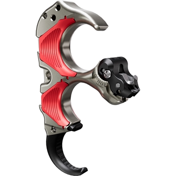 Picture of TRU Ball Tru Ball Aileron HBC Flex Release Red/Quick Silver Brass 3 Finger Medium THAF-RDQS-M