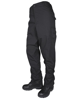 Picture of Tru-Spec BDU Basic Pants - 6.5oz. 65/35 Polyester Cotton Rip-Stop Zip Fly Closure Black Small 1827003