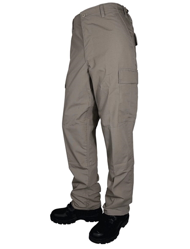 Picture of Tru-Spec BDU Basic Pants - 6.5oz. 65/35 Polyester Cotton Rip-Stop Zip Fly Closure Khaki Medium 1829004