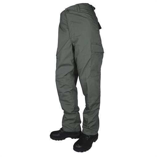 Picture of Tru-Spec BDU Basic Pants - 6.5oz. 65/35 Polyester Cotton Rip-Stop Zip Fly Closure Olive Drab Small 1830003
