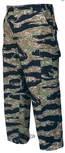 Picture of Tru-Spec BDU Pants 100% Cotton Rip-Stop Original Vietnam Tiger Stripe L 1593005