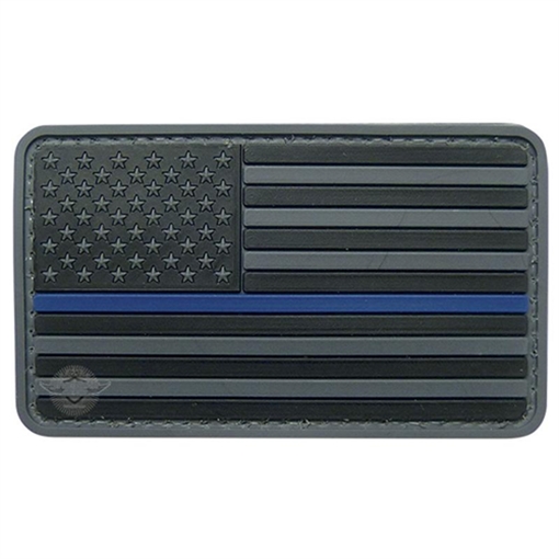 Picture of TRU-SPEC U.S. Flag Black w/ Blue Stripe Morale Patch (6 PACK) 6782000