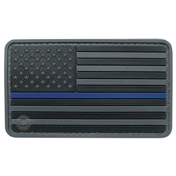 Picture of TRU-SPEC U.S. Flag Black w/ Blue Stripe Morale Patch (6 PACK) 6782000