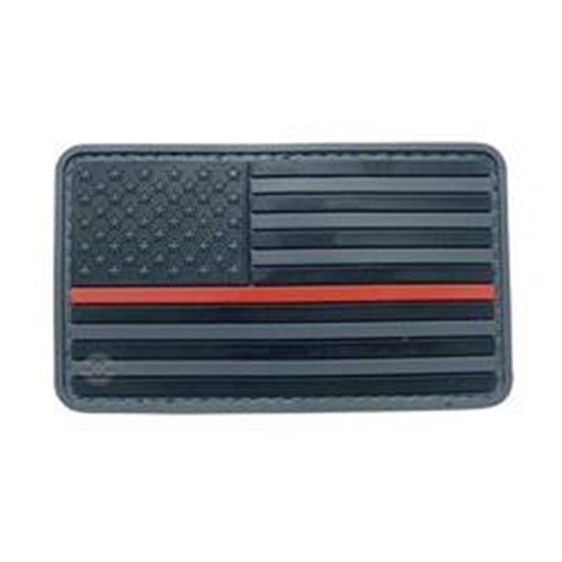 Picture of TRU-SPEC U.S. Flag Black w/ Red Stripe Morale Patch (6 PACK) 6783000