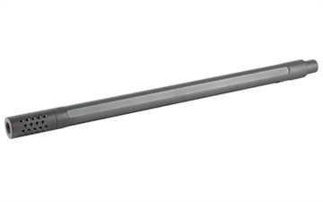 Picture of True Precision Rimfire Barrel, 22LR, Fluted, Bull Profile, Threaded, Multi-Port Compensator, Fits 10/22, DLC Finish, Black TP-1022BBL-BC