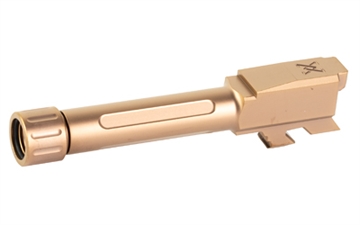 Picture of True Precision Threaded Barrel, 9MM, Fits Glock 43/43X, Copper TiCN Finish, Includes Thread Protector TP-G43B-XTC