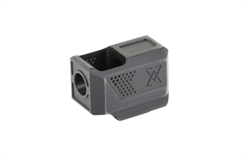 Picture of True Precision Inc True-Lock Ultimate Compensator Black Type 3 Hard Anodize 7075 T6 Aluminum Compatible w/ Sig P365/Micro/SAS TPP365CMPBL