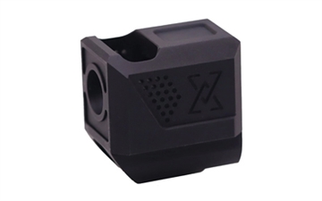 Picture of True Precision True-Lock Compensator, Fits Sig P365/X/XL/Macro with 1/2x28 Threaded Barrel, Black TP-P365MUC-BL