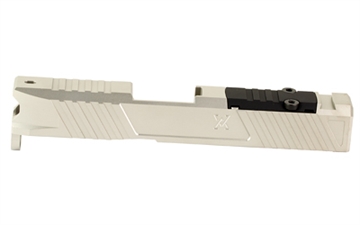 Picture of True Precision Duty Slide, Stripped, Fits Glock 43/43X, RMS Optic Cut, Satin Stainless Finish, Silver TP-G43DS-SS-RMS