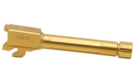 Picture of True Precision Barrel, 9MM, Gold Titanium Nitride, Threaded, Fits Sig P320 Compact TP-P32CB-XTG
