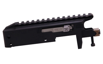 Picture of True Precision TP22, 10/22 Receiver, Semi-automatic, 22LR, Aluminum 7075 Construction, Anodized Finish, Black Receiver, Gold Bolt and Charging Handle TP-1022CMPRC-BLG