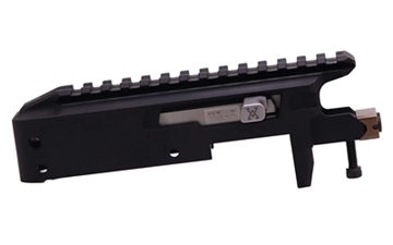 Picture of True Precision TP22, 10/22 Receiver, Semi-automatic, 22LR, Aluminum 7075 Construction, Anodized Finish, Black Receiver, Silver Bolt and Charging Handle TP-1022CMPRC-BLSS