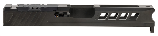 Picture of True Precision Inc Axiom Optic Cut Slide Fits Glock 19 Gen1-3 Black DLC Anodized 416R Stainless Steel TPG19SBCRMR