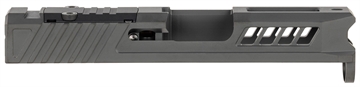 Picture of True Precision Inc Axiom Optic Cut Slide Fits Glock 43 Black DLC Anodized 416R Stainless Steel TPG43SBCRMS