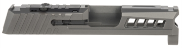 Picture of True Precision Inc  Axiom Optic Cut Slide Fits Sig P365 Black DLC Anodized 416R Stainless Steel  TP-P365S-BC-RMS