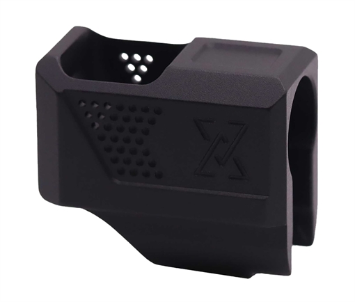 Picture of True Precision Inc True-Lock Ultimate Compensator Black Type 3 Hard Anodize 7075 T6 Aluminum Compatible w/ S&W M&P Shield TPSH9CMPBL