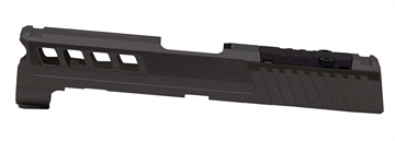 Picture of True Precision Inc Axiom Pro Optic Cut Slide Fits Springfield Hellcat Black DLC Anodized 416R Stainless Steel TPSHCPSBCRMS