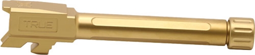Picture of True Precision Barrel, 9MM, Gold, Thread Protector, Threaded, Glock 48, Titanium Nitride TP-G48B-XTG TPG48BXTG