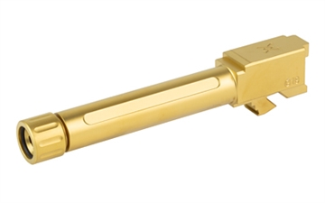 Picture of True Precision Pistol Barrel, 9MM, Threaded 1/2X28, Fits Ruger RXM, Titanium Nitride Finish, Gold TP-RXMB-XTG TPRXMBXTG