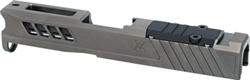 Picture of True Precision SLIDE WITH RMS CUT & COVER PLATE FOR GLOCK 43 STEALTH GREY TP-G43S-A-RMS