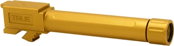 Picture of True Precision Barrel, 9MM, Gold Titanium Nitride, Threaded, Fits Glock 19 TP-G19B-XTG