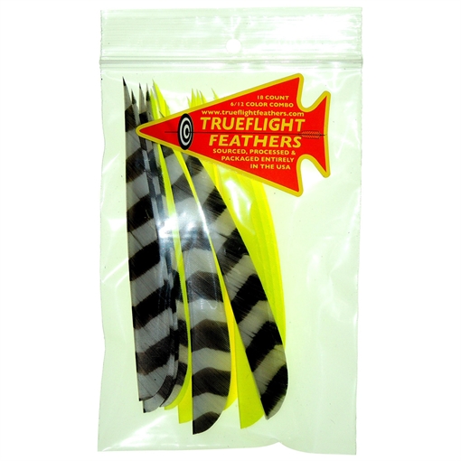 Picture of Trueflight Feather Combo Pack Barred/Chartreuse 5 in. LW Shield Cut 21937