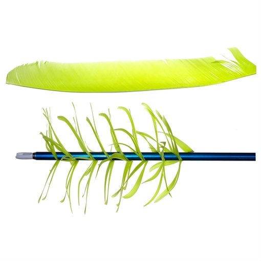 Picture of Trueflight Trueflight Spiral Wrap Flu-Flu Feathers Chartreuse RW 100 pk. 17013