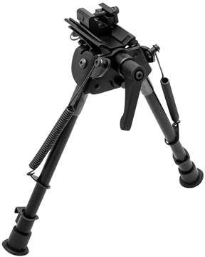 Picture of TRUGLO TAC POD Adjustable Bipod, Pivot, Adaptor, Fits Sling Swivel Stud or Picatinny Rail, 6"-9", Black TG-TG8902S