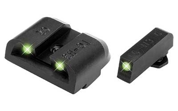 Picture of TruGlo Tritium Green Tritium Front & Rear/Black Nitride Fortress Frame, Compatible w/Most Glock Except MOS 45 ACP/10mm Auto, Front Post/Rear Dovetail Mount TG231G2