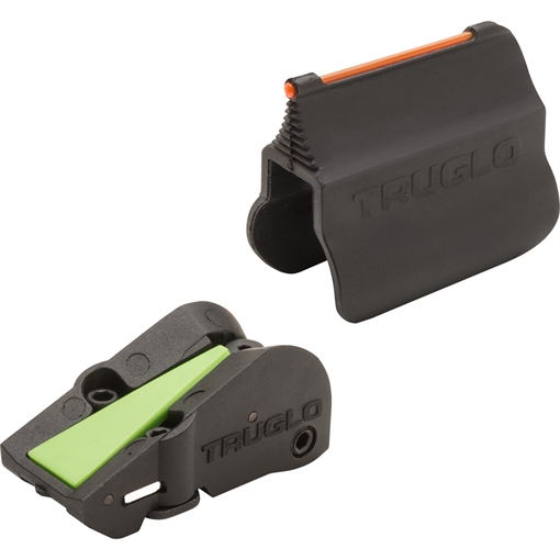 Picture of TruGlo F.A.S.T. Universal Shotgun Sights Black | Red Fiber Optic Front Sight | Green Ramp Rear Sight TGTG940