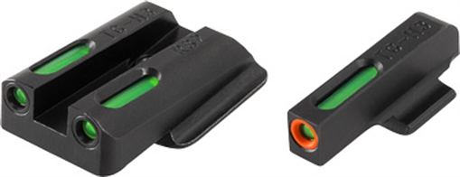 Picture of Truglo TFX Pro Next Gen Tritium & Fiber Optic Xtreme Handgun Sight - Ruger LC9|Ruger LC9s|Ruger LC380 - White Orange Front/Rear Green TG13RS2PC