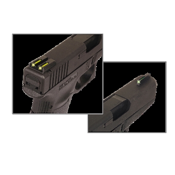 Picture of Truglo TFO Tritium/Fiber-Optic Day/Night Sights Fits Glock 20 21 25 28 29 30 31 32 37 40 and 41- Front Green/Rear Yellow TG131GT2Y