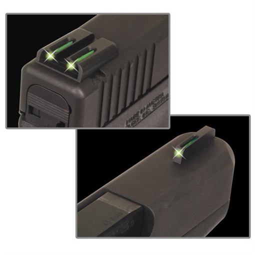 Picture of TruGlo TFO Green/Tritium/Fiber Optic Front Sight-Green/Tritium/Fiber Optic Rear Sight Sig Sauer P-Series #8 Front/#8 Rear TG131ST1